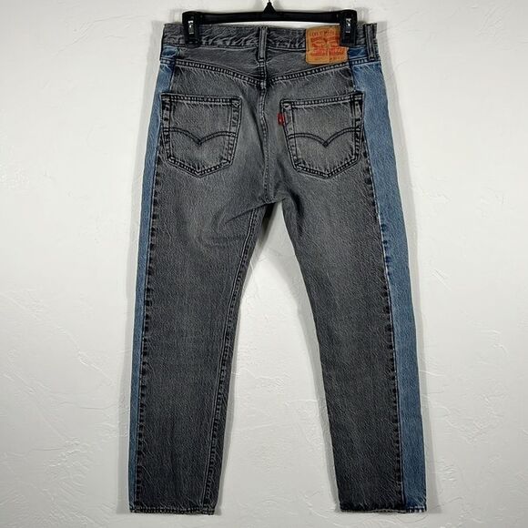 🔥🔥 Vintage 90s Levi’s 501 Denim Black/Blue Jeans Mens Sz 30x30 - GOOD Conditio - Picture 8 of 14